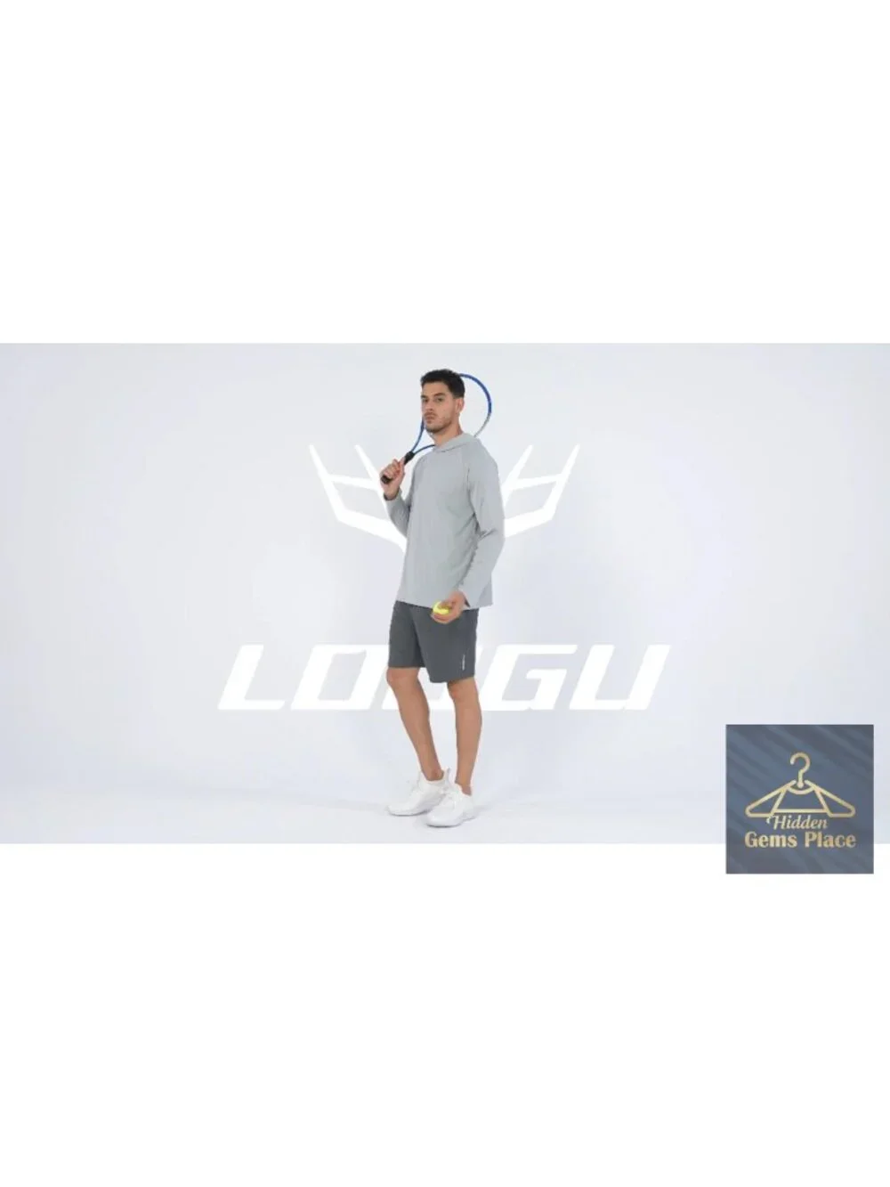 Men's UPF 50+ Sun Protection Hoodie Shirt Lightweight Long Sleeve Rash Guard